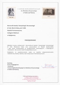 Podziękowania za organizację VI edycji Warsztatów dla Uczniów Szkół Ponadpodstawowych. Kliknij, aby powiększyć zdjęcie.